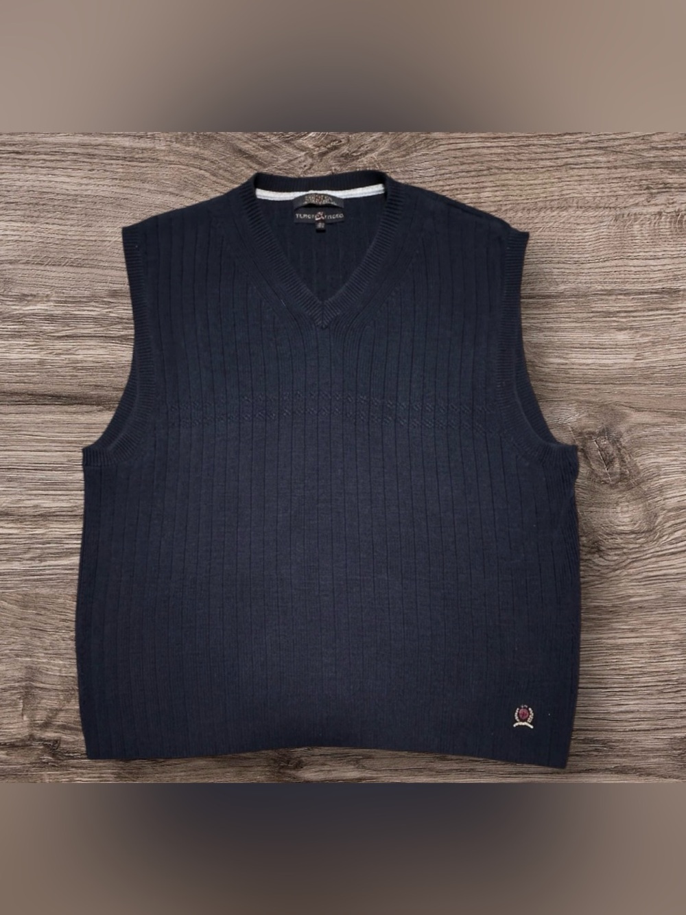 Tommy Hilfiger Vintage Dark Academia V-Neck Sweater Vest